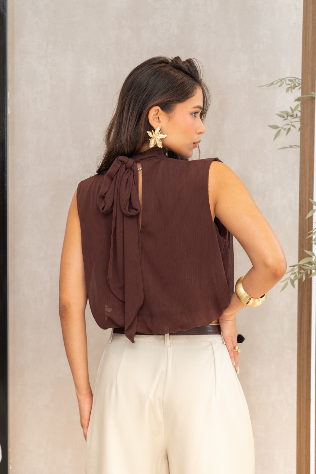 Sleeveless Wrap Top
