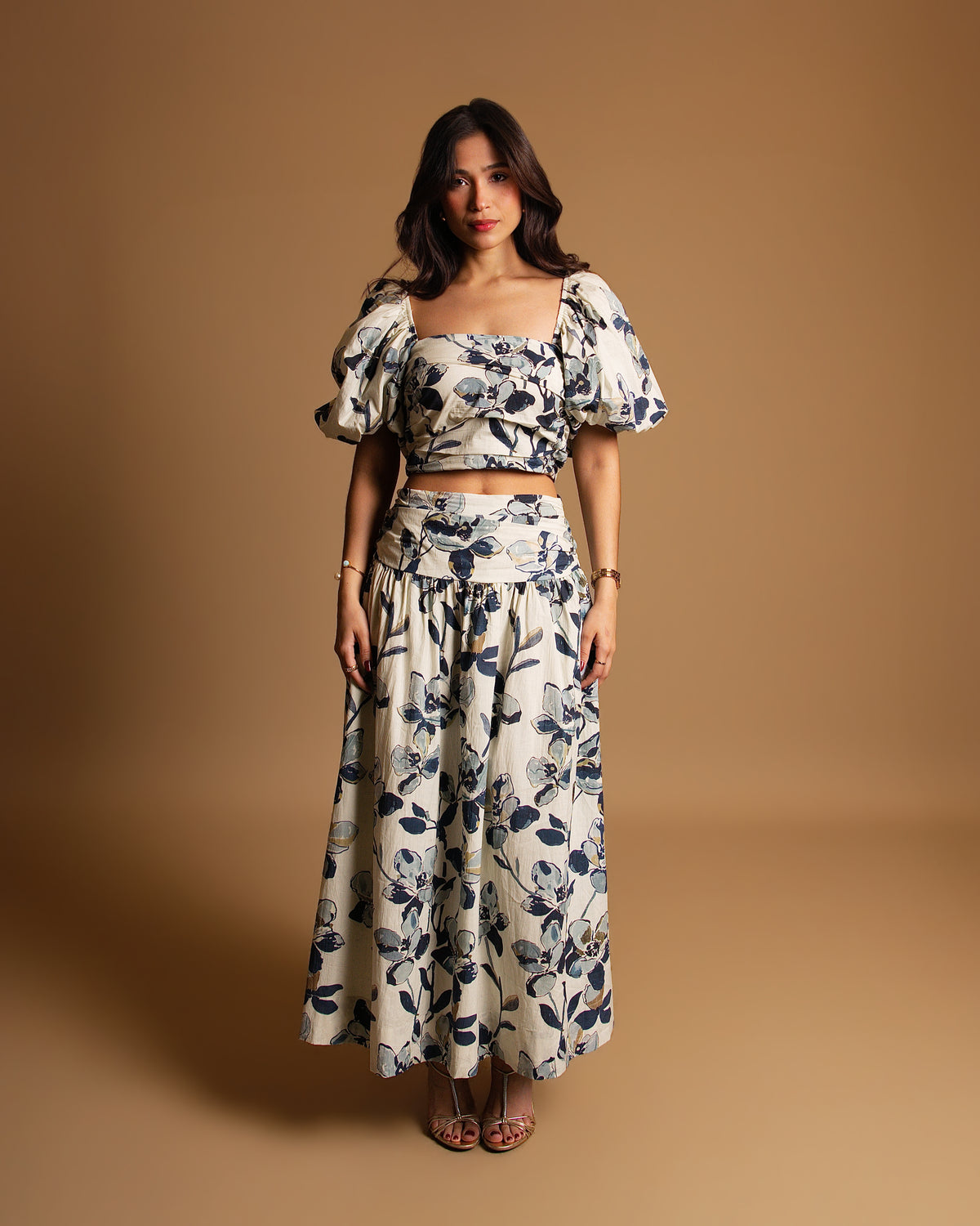 Printed shirred set