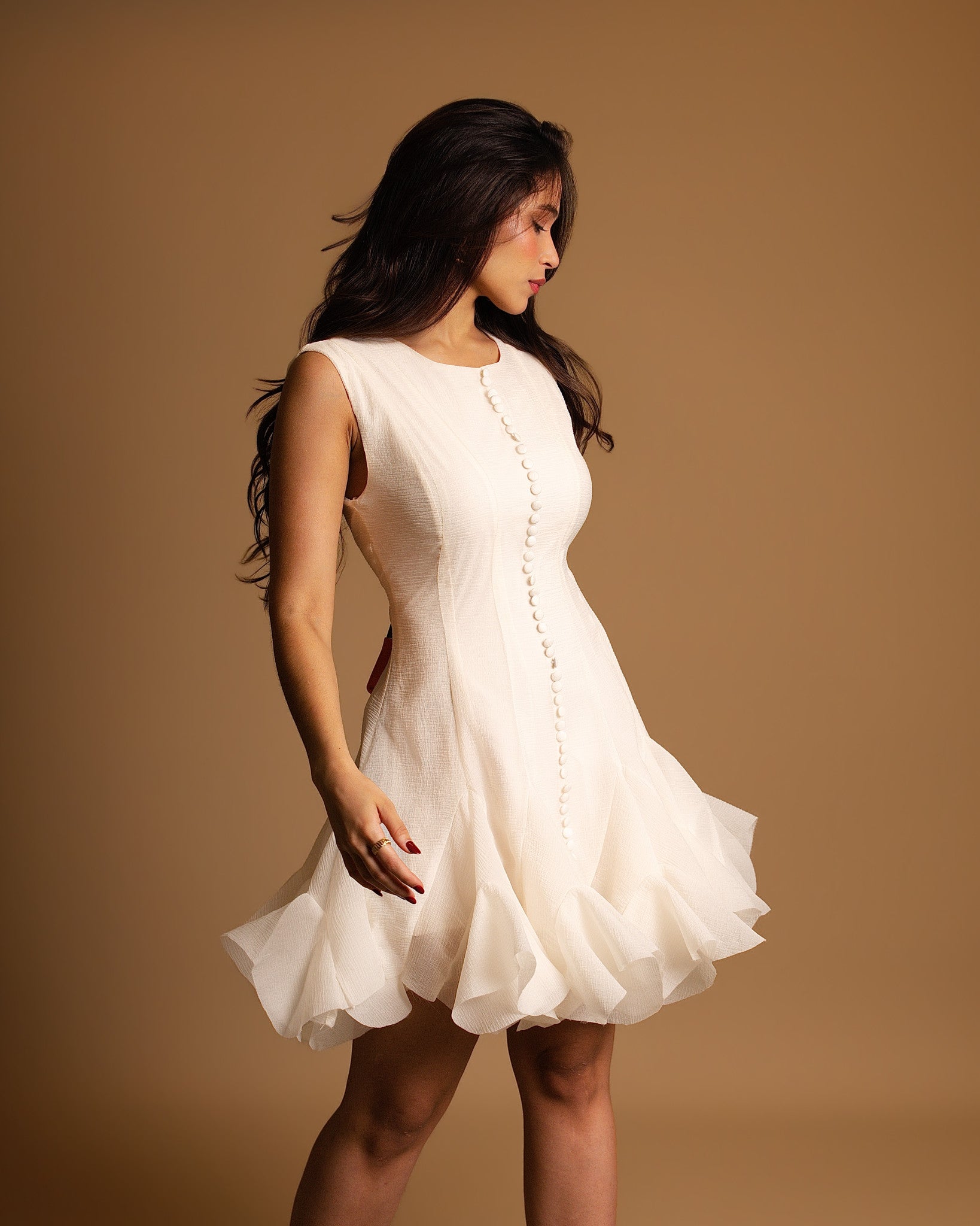 Semisheer Ruffle Mini