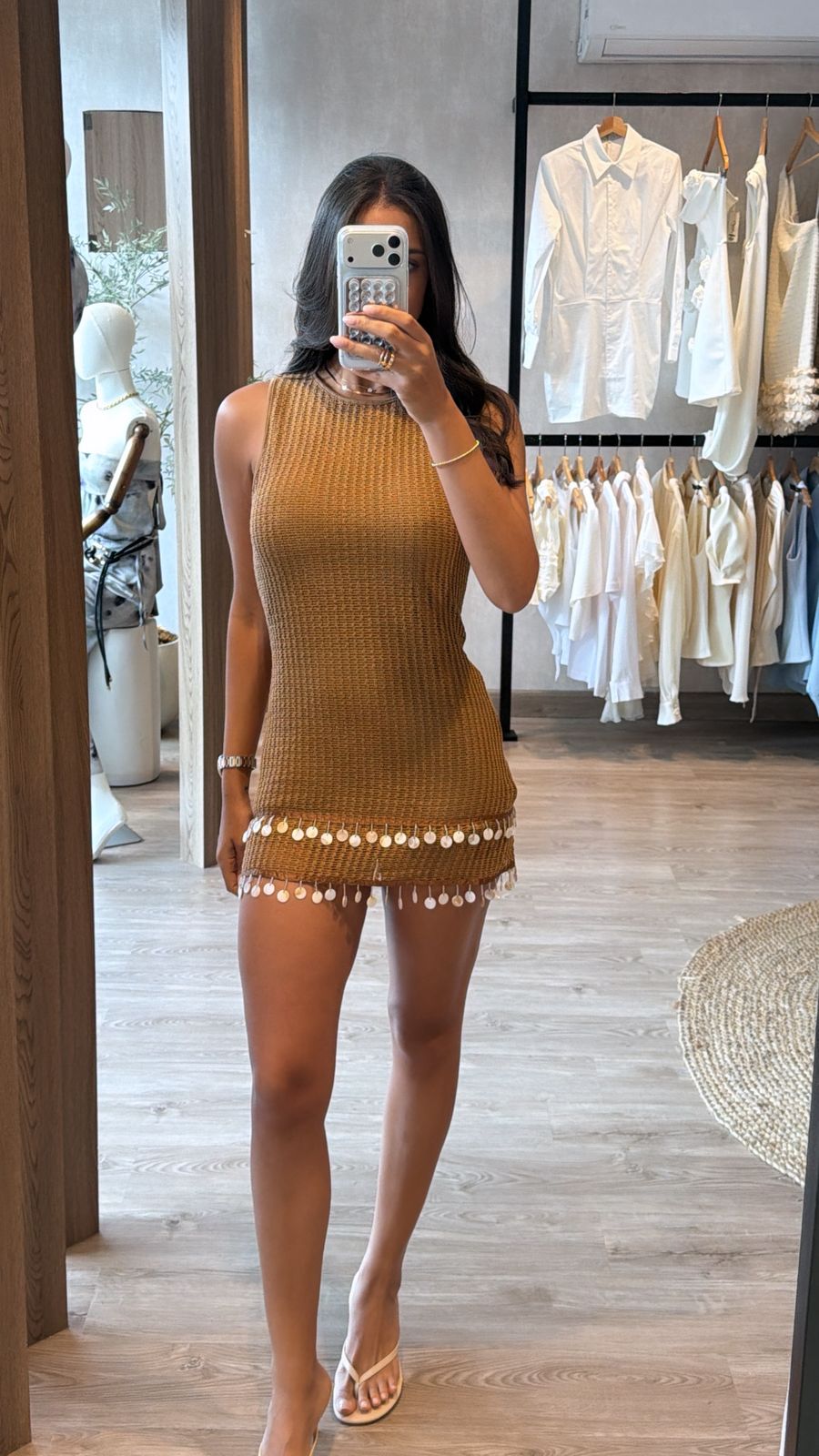 Concha Nacar Mini Dress