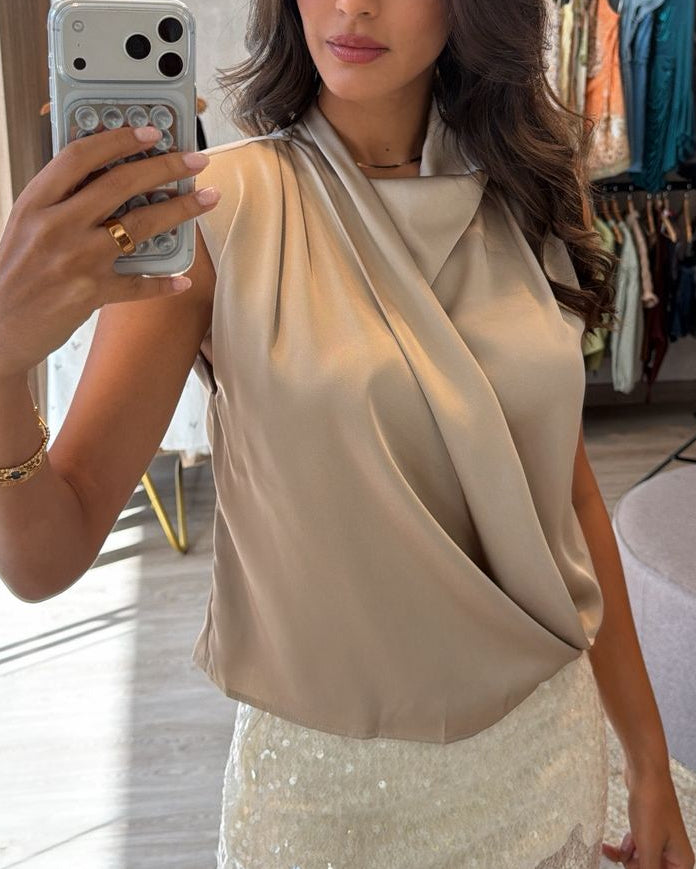 Drapped Long Sleeve Top