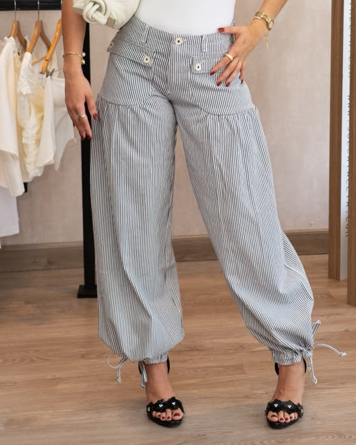Denim Stripe Pants