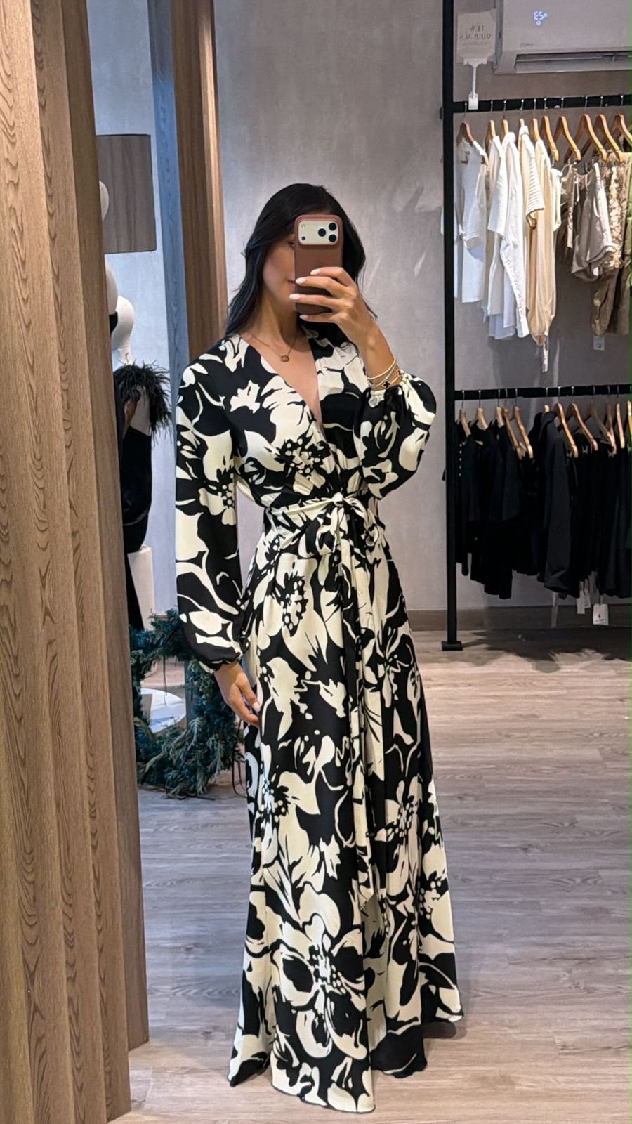 Black A-Body Floral
