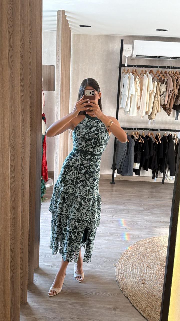 Green Floral Dress