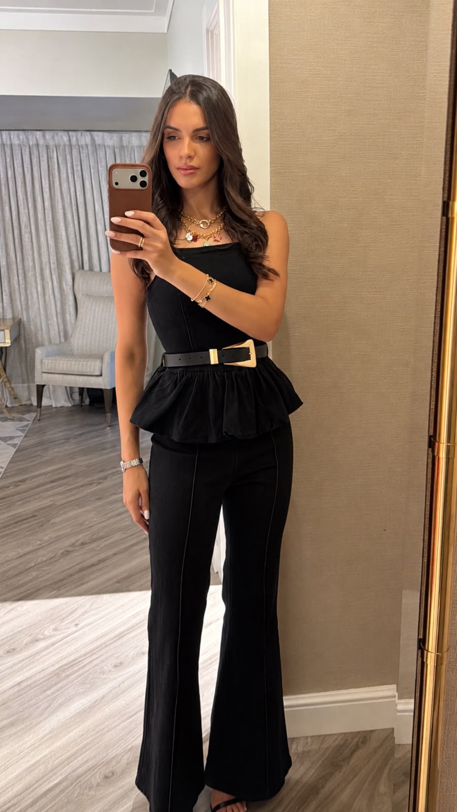 Denim Jumpsuit Black