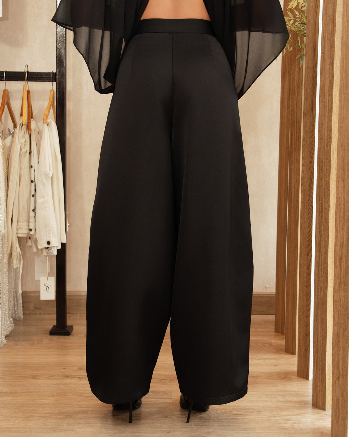 Black Ladies Barrel Pants