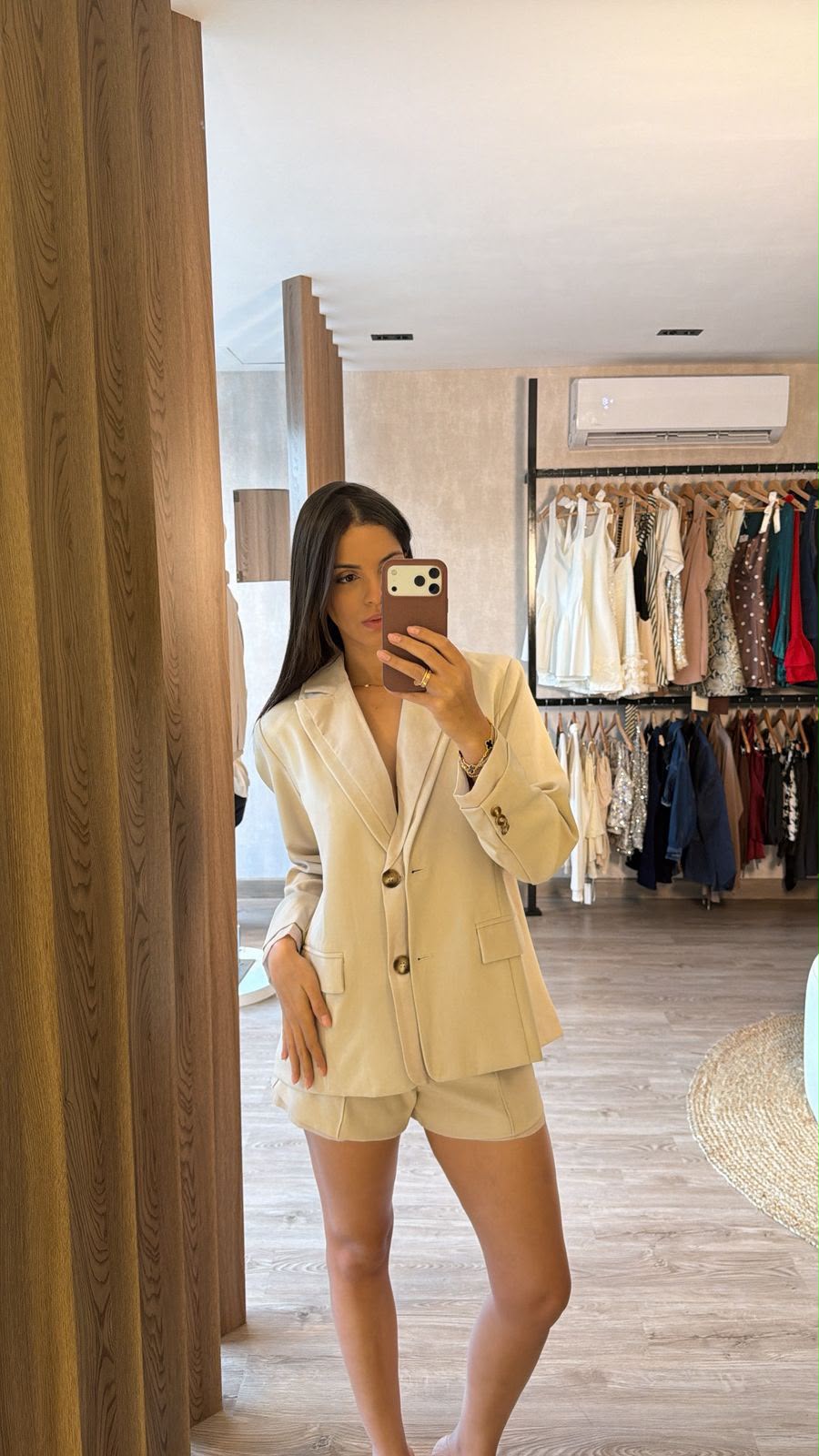 Cream Blazer Set